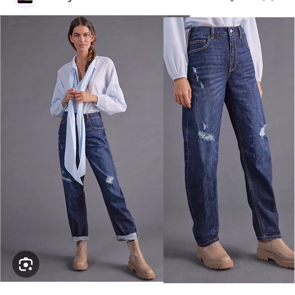 Pilcro The Bow Boyfriend jeans size 26
